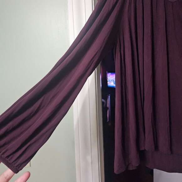 Lane Bryant Burgendy Blouse - Picture 9 of 10